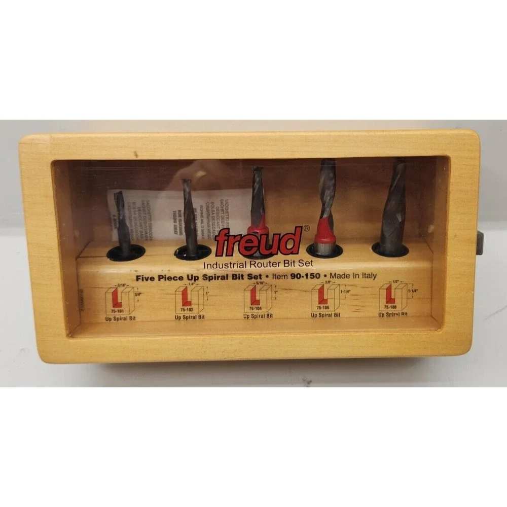 FREUD FIVE BIT UPCUT SPIRAL BIT SET 90-150 - Industrial Router‎ Bit Set